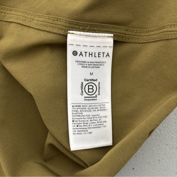 Athleta Women's Green Sleeveless Athletic Workout Running Shirt Top Medium Green - Picture 5 of 8